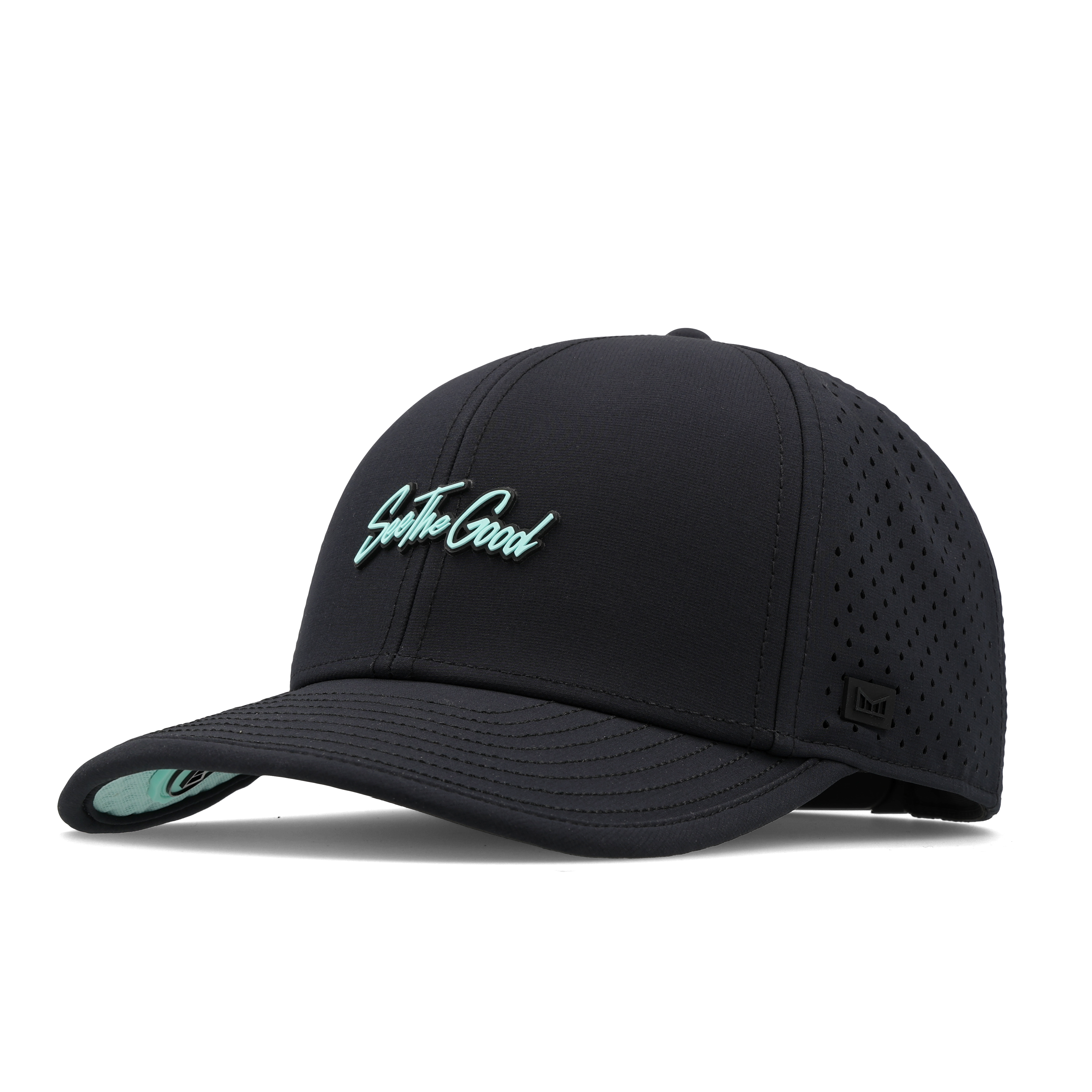 The front, angled view of the melin Compass Player Hydro  Vintage Fit in  Black