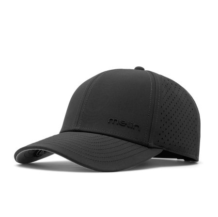 The front, angled view of the melin Compass Hydro Vintage Fit in Black