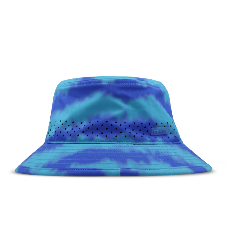 帽子 Triangles Hat Uneven dyeing bucket hat Caddy Neon Tie Dye Hydro – Electric Blue | Premium Performance