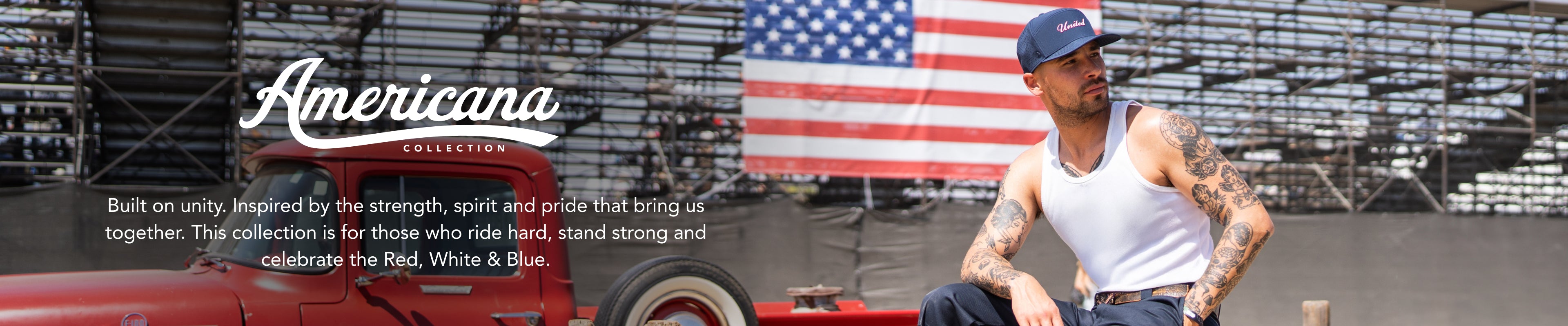 The collection banner for the melin Americana collection