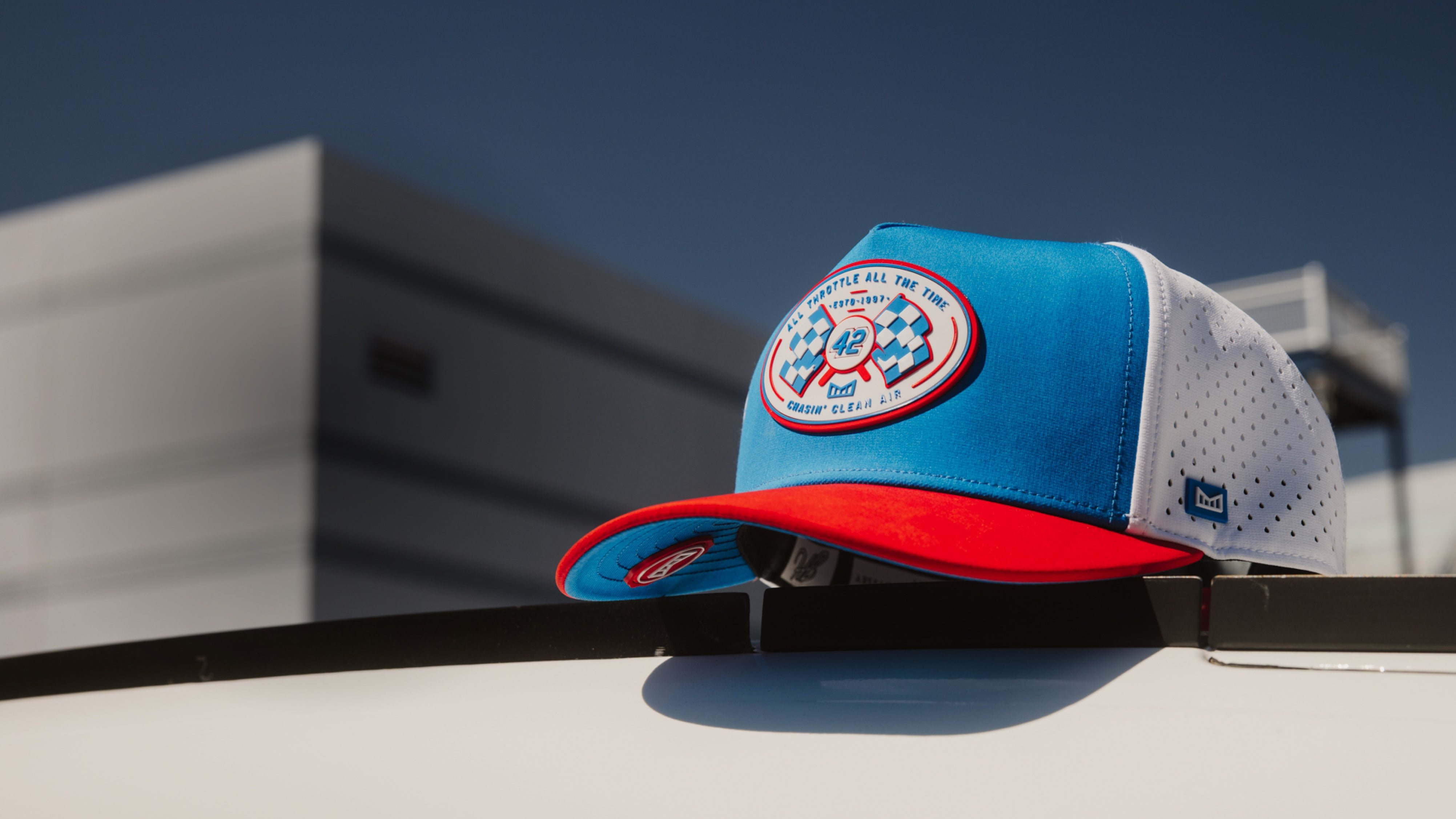 desktop image of melin x John Hunter Nemechek Odysea Mindset Hydro in Red / White Blue