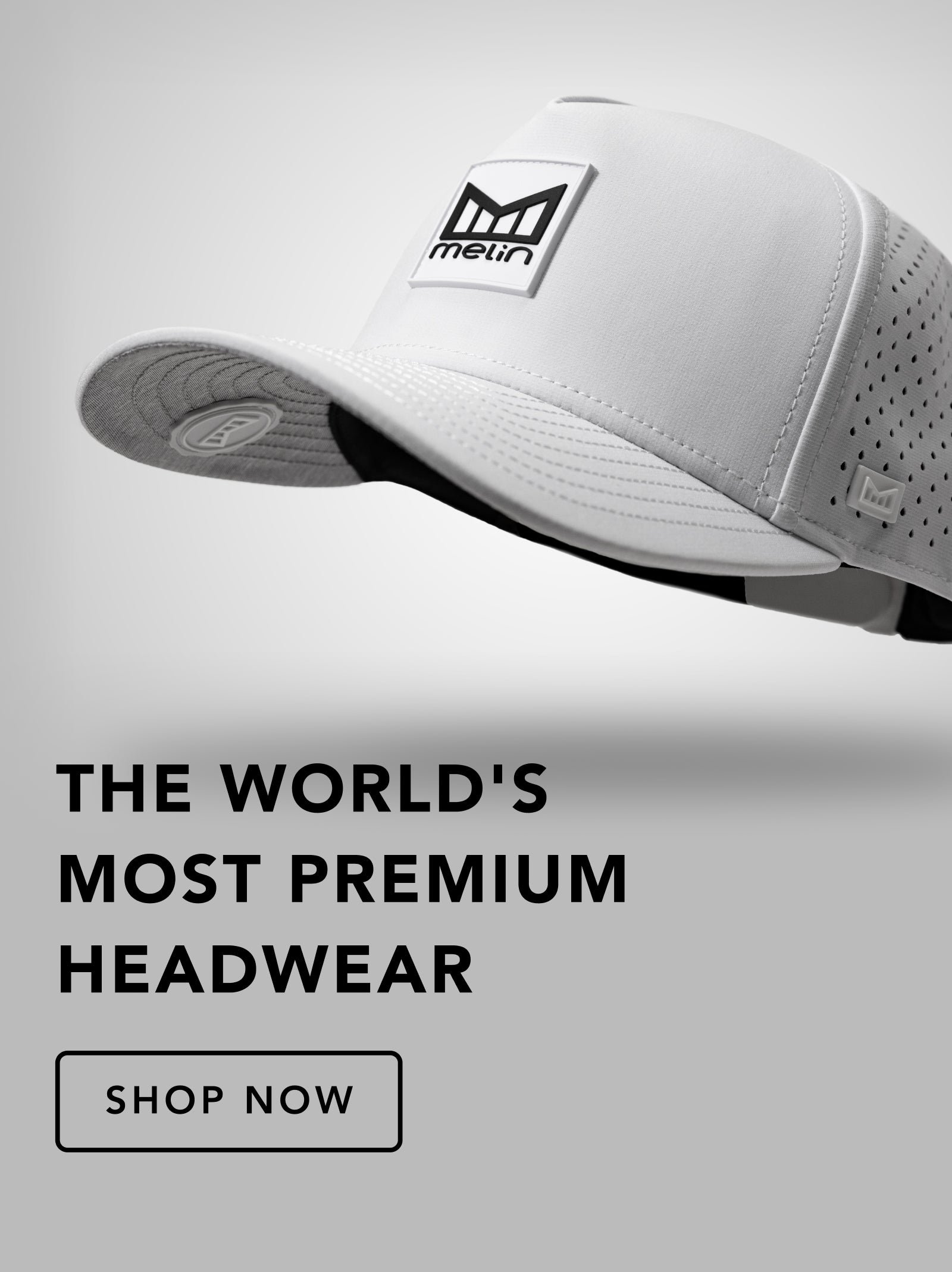 The World's Most Premium Headwear featuring the Odyssey Stacked Hydro in White