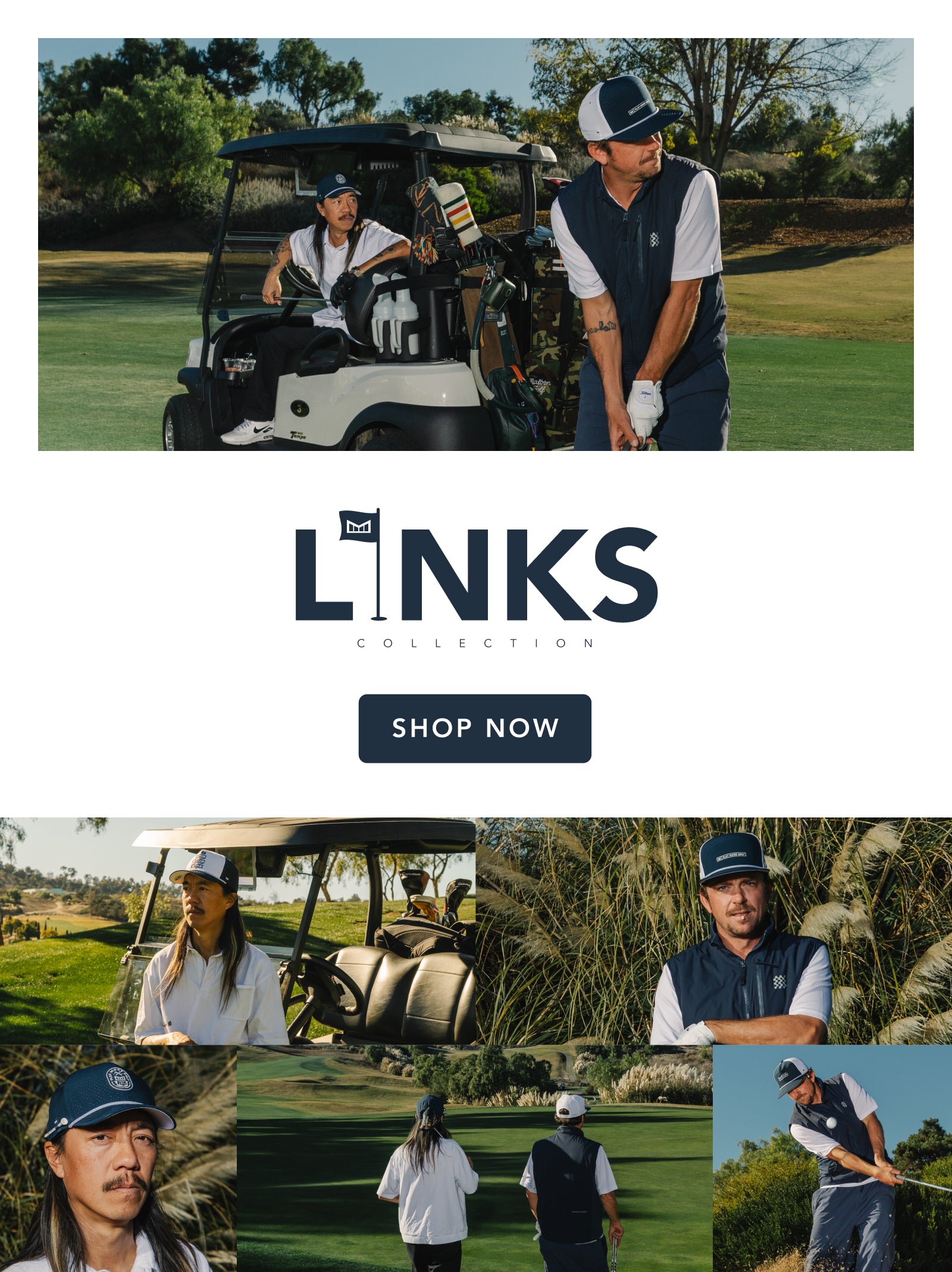 The melin Links Drive Collection homepage banner for mobile