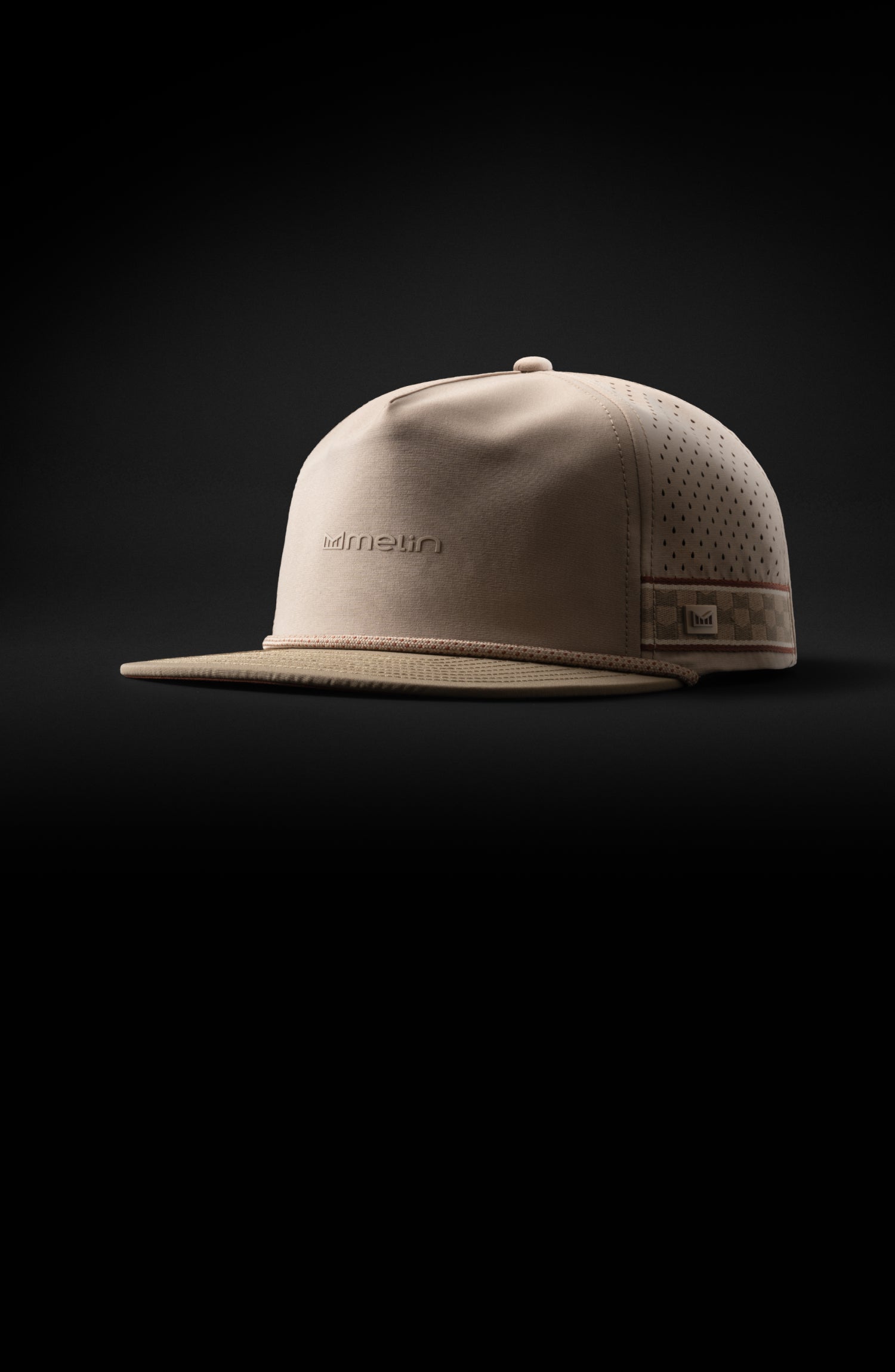 A feature card image for the melin Coronado Links Hydro hat in cobblestone (Innovation)