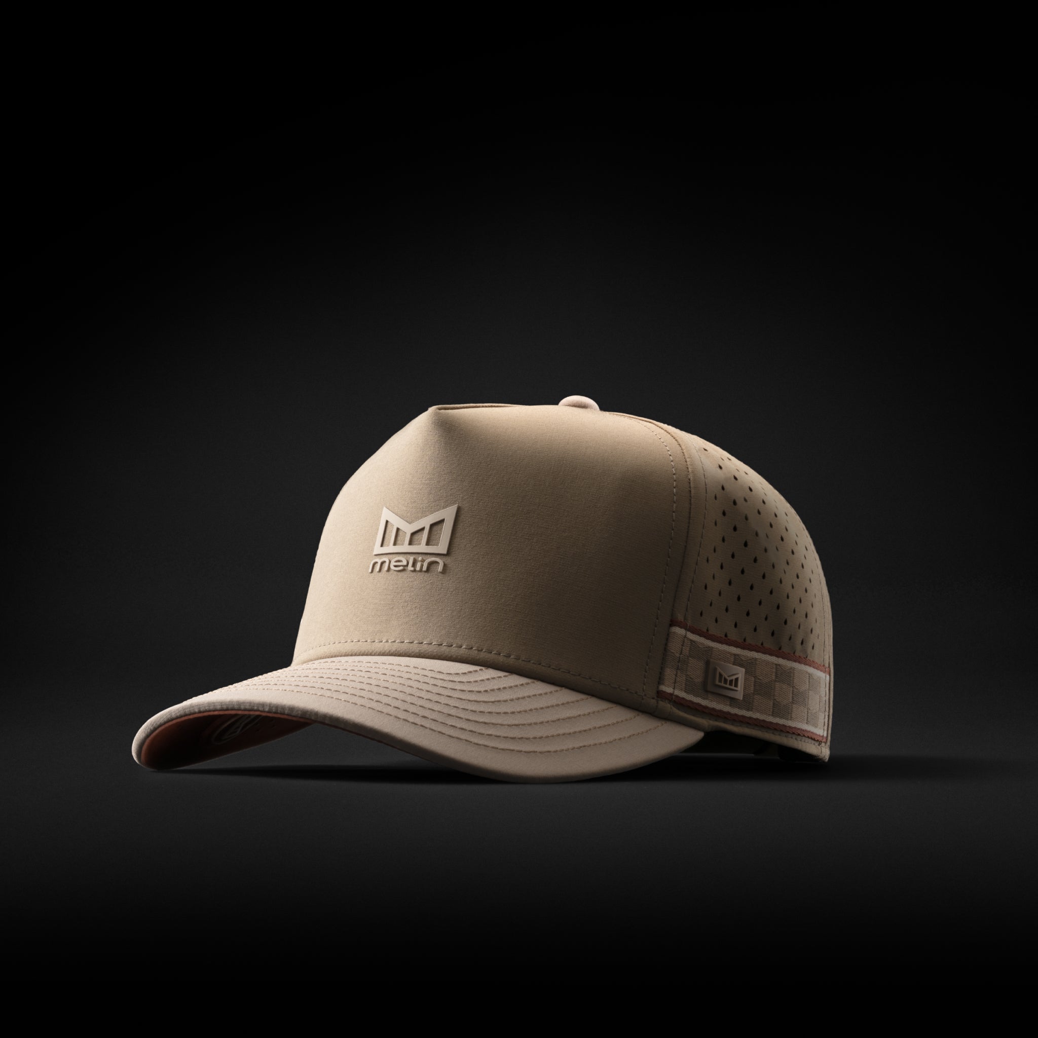 A gallery image of the melin Odysea Links Hydro hat in cobblestone, 1 of 5