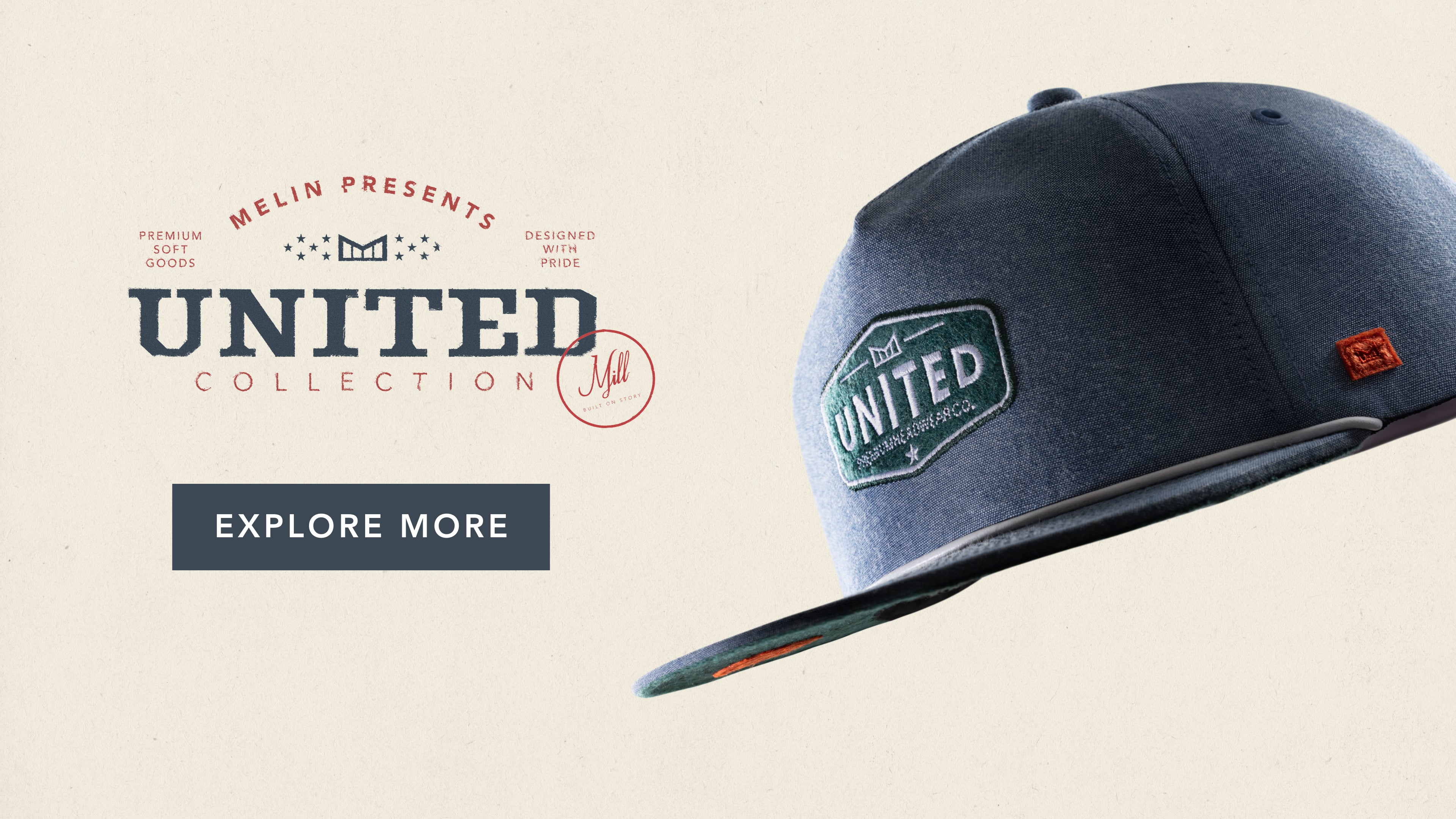 Click here to learn more about the melin MILL United collection