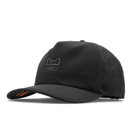 The front, angled view of the melin Odysea TRD Hydrolite  Split Fit in  Black