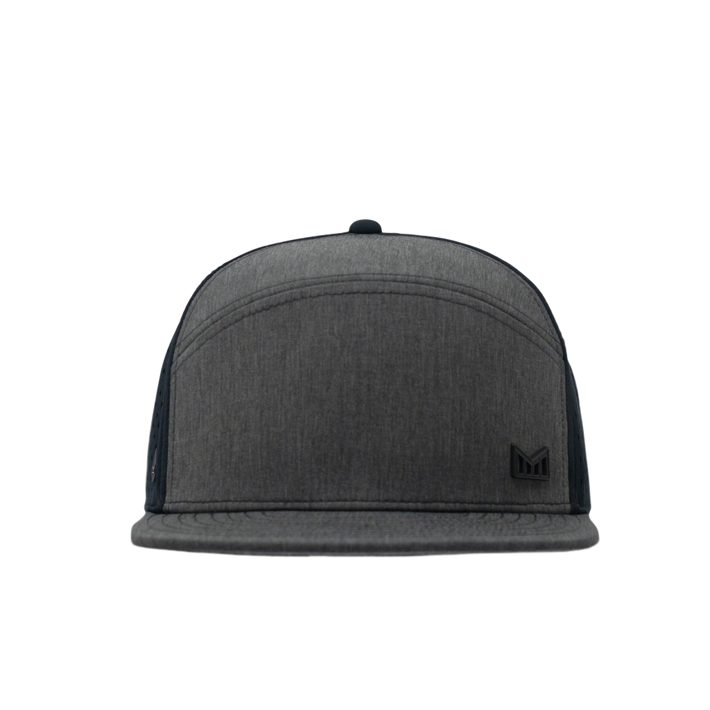The front view of the Melin Horizon Fit Trenches Icon Hydro hat in black Big Image - 2