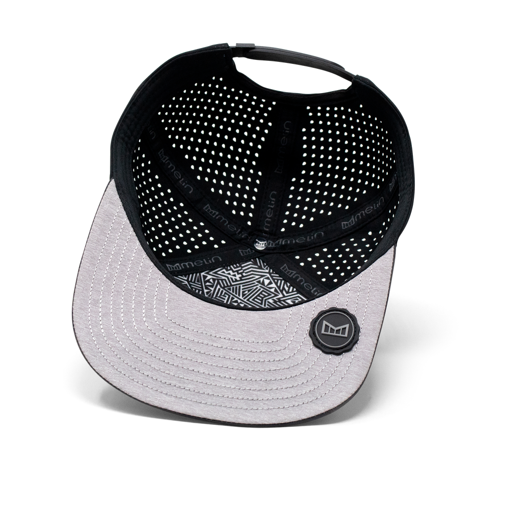 The inside view of the Melin Horizon Fit Trenches Icon Hydro hat in black Big Image - 5