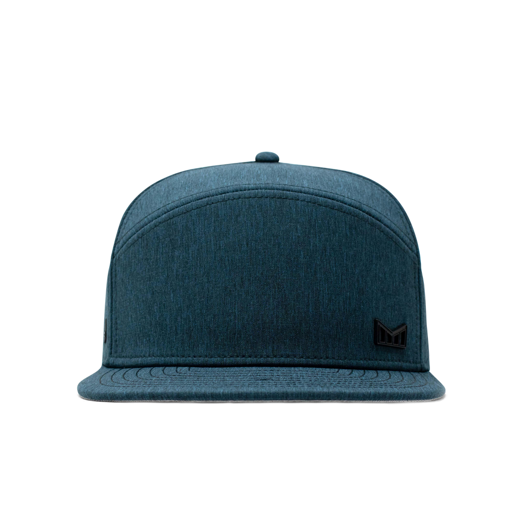 The frontal view of the Melin Horizon Fit Treches Icon Hydro hat in dark blue Big Image - 2