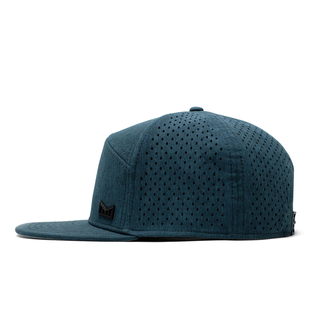 The side view of the Melin Horizon Fit Treches Icon Hydro hat in dark blue Big Image - 3