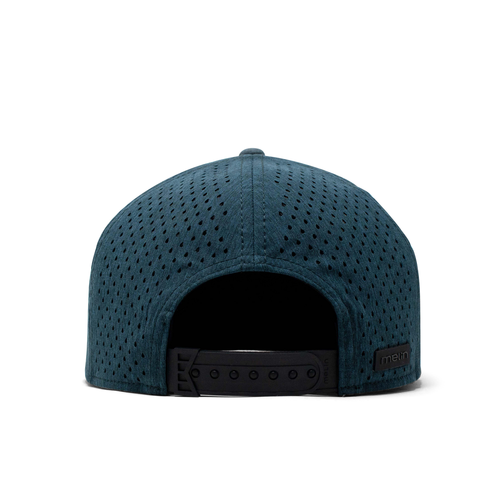 The back view of the Melin Horizon Fit Treches Icon Hydro hat in dark blue Big Image - 5