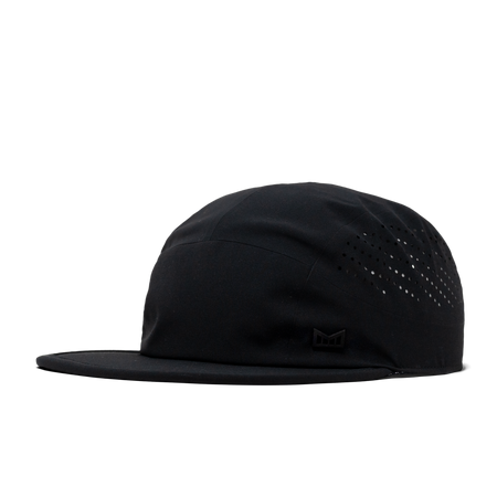The angled view of the Melin Camper Fit Pace Hydro hat in black