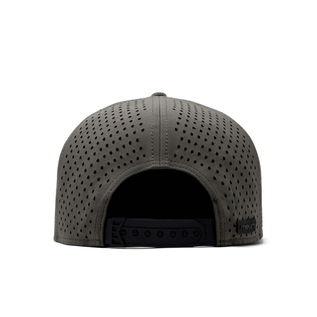 The back view of the Melin Horizon Fit Trenches Icon Hydro hat in green Big Image - 5