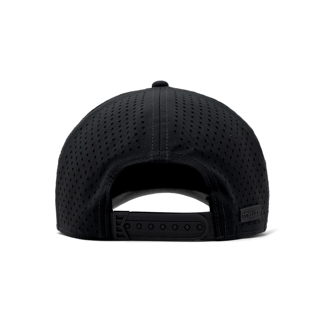 The back view of the Melin Split Fit Odyssey Stacked Hydro hat in black camo Big Image - 4