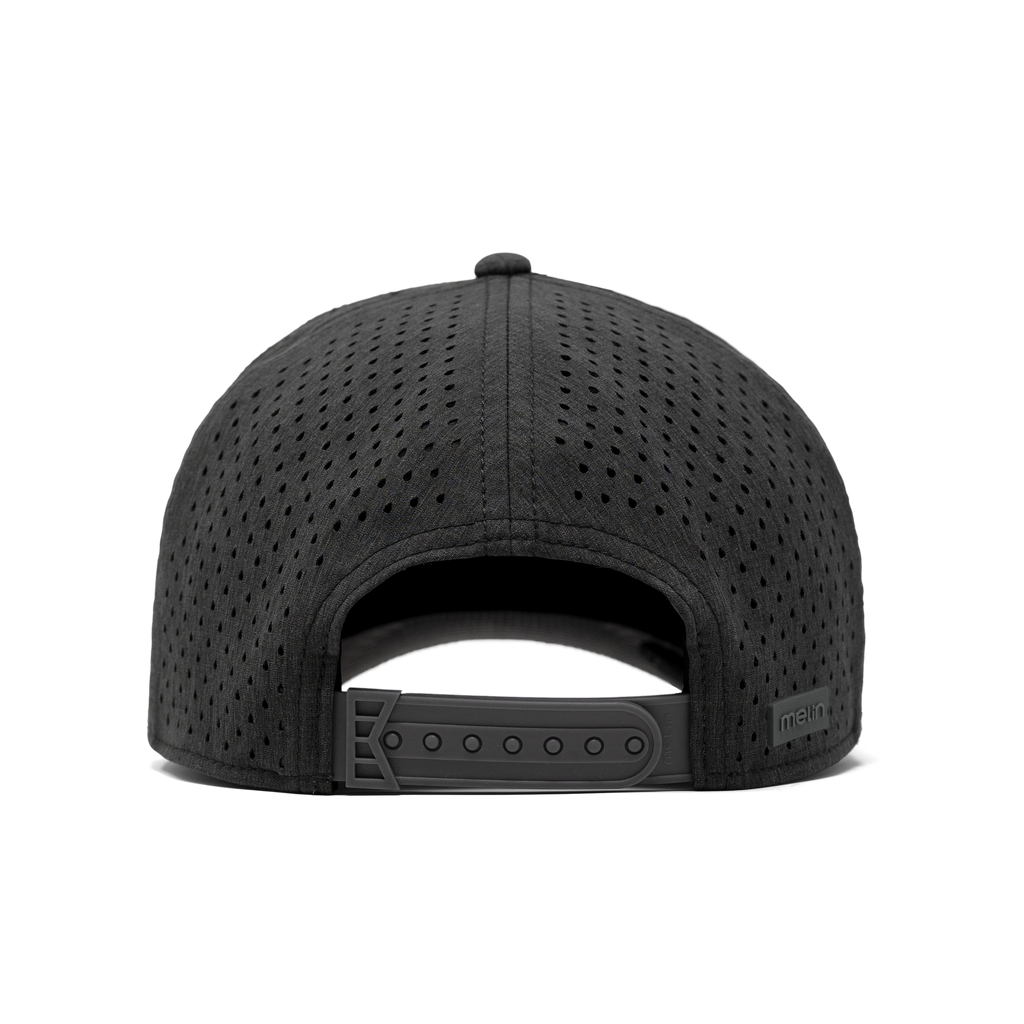 The back of melin's Odyssey Stacked Hydro hat in Heather Charcoal Big Image - 5