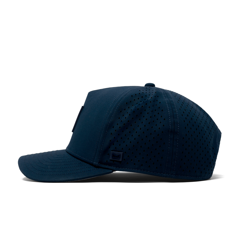 The side of melin's Odyssey Stacked Hydro hat in Navy Big Image - 4